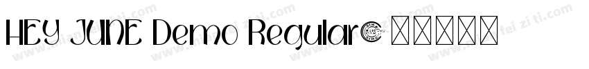 HEY JUNE Demo Regular字体转换